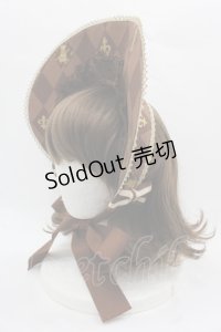 Angelic Pretty / Chess Chocolateボンネット  ブラウン I-25-11-15-124-AP-AC-SA-ZI