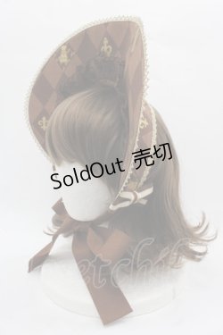 画像1: Angelic Pretty / Chess Chocolateボンネット  ブラウン I-25-11-15-124-AP-AC-SA-ZI