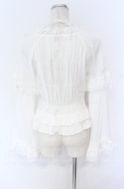 画像5: BABY,THE STARS SHINE BRIGHT / 姫袖後ろシャーリングブラウス  シロ O-25-11-22-049-BA-BL-IG-OS
