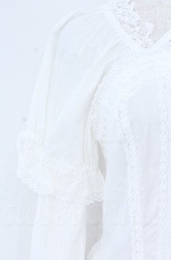 画像3: BABY,THE STARS SHINE BRIGHT / 姫袖後ろシャーリングブラウス  シロ O-25-11-22-049-BA-BL-IG-OS