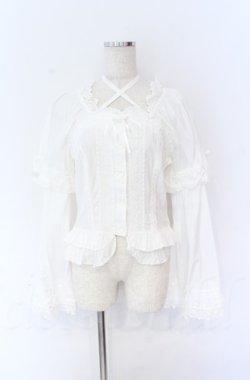 画像1: BABY,THE STARS SHINE BRIGHT / 姫袖後ろシャーリングブラウス  シロ O-25-11-22-049-BA-BL-IG-OS