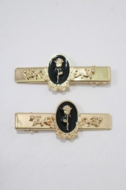 画像2: m petit by misako / AMフラワー2Pクリップ  ブラック H-25-12-05-070-LO-AC-NS-ZH