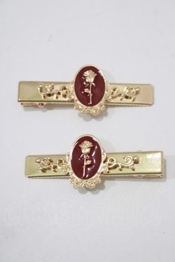 画像2: m petit by misako / AMフラワー2Pクリップ  レッド H-25-12-05-071-LO-AC-NS-ZH