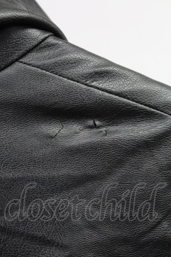 画像5: axes femme / エコレザーフリルブルゾン  黒 T-25-12-11-041-AX-JA-SA-ZT