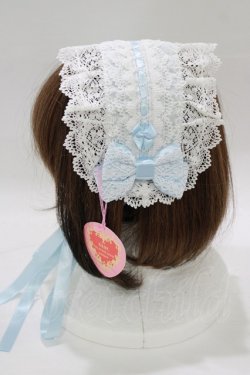 画像2: BABY,THE STARS SHINE BRIGHT / シェリルレーシィヘッドドレス  サックス H-25-12-23-1083-BA-AC-NS-ZH