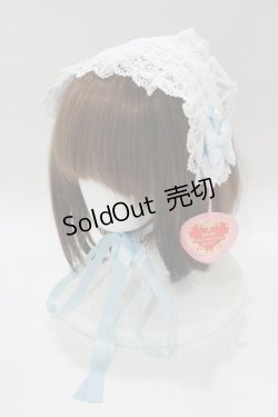 画像1: BABY,THE STARS SHINE BRIGHT / シェリルレーシィヘッドドレス  サックス H-25-12-23-1083-BA-AC-NS-ZH