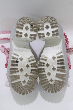 画像4: Ank Rouge / キラキラビジューベロアリボン厚底シューズ L/24.0〜24.5cm ピンク H-25-12-23-1082-CA-SH-NS-ZH