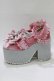 画像2: Ank Rouge / キラキラビジューベロアリボン厚底シューズ L/24.0〜24.5cm ピンク H-25-12-23-1082-CA-SH-NS-ZH (2)