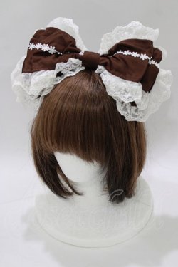 画像1: BABY,THE STARS SHINE BRIGHT / シャーリングプリンセスジャンパースカートセットのカチューシャ  ブラウン H-25-12-23-1081-BA-AC-NS-ZH