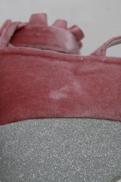 画像7: Ank Rouge / キラキラビジューベロアリボン厚底シューズ L/24.0〜24.5cm ピンク H-25-12-23-1082-CA-SH-NS-ZH