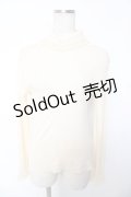 Leur Getter / パール付タートルニット  アイボリー Y-26-01-01-086-LU-TO-SZ-ZY