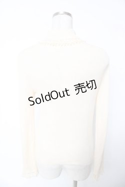 画像2: Leur Getter / パール付タートルニット  アイボリー Y-26-01-01-086-LU-TO-SZ-ZY