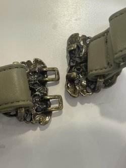 画像3: axes femme / アンティークスライドベルト  グリーン Y-25-10-16-025-AX-ZA-SZ-ZY