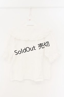 画像3: axes femme kawaii / 半袖丸襟コットンブラウス M シロ O-26-01-23-025-AX-BL-OW-ZT188