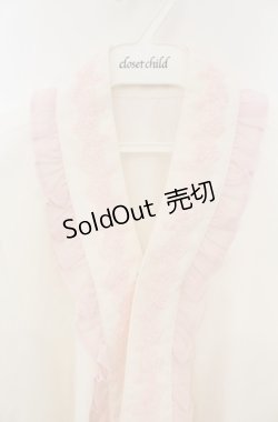 画像3: axes femme kawaii / 衿レース付き和風ブラウス M シロ×ピンク O-26-01-23-049-AX-BL-OW-OS
