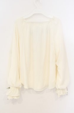 画像2: axes femme / すみれ刺繍シフォンプルオーバー M キナリ O-26-01-23-024-AX-TO-OW-ZT0127G