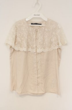 画像1: an another angelus / レースケープ衿ブラウス F アイボリー O-26-01-23-042-CA-BL-OW-ZT0127G