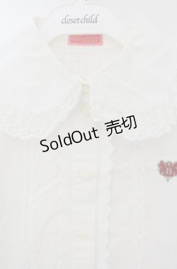 画像2: BABY,THE STARS SHINE BRIGHT / 刺繍入り後ろピンタックブラウス  シロ O-26-01-24-066-BA-BL-IG-OS
