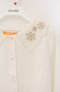 画像2: Fi.n.t / スノーフレーク刺繍衿ブラウス【洗える】 F オフホワイト O-26-01-23-035-CA-BL-OW-OS