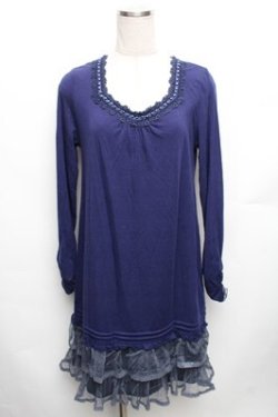 画像1: axes femme / カットワンピース  青 S-26-01-27-065-AX-OP-AS-ZS