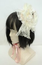 画像1: metamorphose / くまちゃん円形ヘッドドレス  ピンク×オフシロ O-26-01-30-023-ME-AC-IG-ZT600-F003 (1)