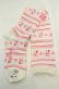画像2: BABY,THE STARS SHINE BRIGHT / チェリーリボン柄ボーダーオーバーニーソックス  シロ×ピンク O-26-01-30-073-BA-ZA-OW-OS (2)