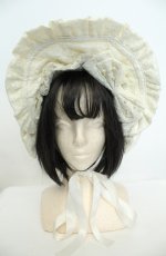 画像2: metamorphose / 総レースハーフボンネット・コードラッセル  オフシロ O-26-01-30-007-ME-AC-IG-OS (2)