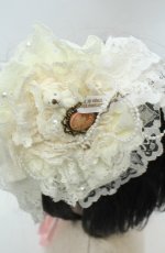 画像3: metamorphose / くまちゃん円形ヘッドドレス  ピンク×オフシロ O-26-01-30-023-ME-AC-IG-ZT600-F003 (3)