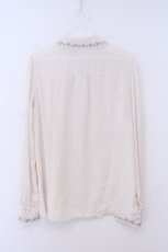 画像3: axes femme / ヴィンテージサテン刺繍入ブラウス L キナリ O-26-01-30-1022-AX-BL-OW-ZT576 (3)