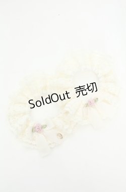 画像1: m petit by misako / NINA'Sコラボ　リボン付き2WAYシュシュ  オフシロ O-26-01-30-058-LO-ZA-YM-OS