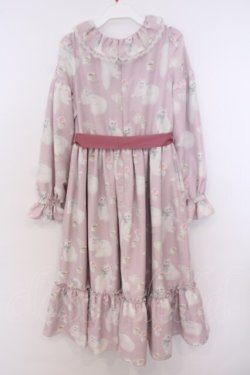 画像2: Melody BasKet / 白猫のTea timeフリルカラーワンピース M ピンク O-26-01-30-1008-LO-OP-IG-OS
