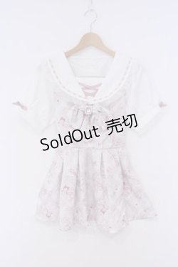 画像1: LIZ LISA / Sewing Bear柄セットアップ 0 ピンク O-26-01-30-1003-LO-OP-OW-OS