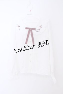 画像1: Amavel / カトラリー刺繍ブラウス M シロ O-26-01-30-1012-CA-BL-OW-ZT574