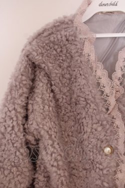 画像2: axes femme / フェイクファーコート  ピンクベージュ O-26-01-30-1035-AX-JA-IG-OS