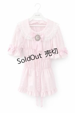 画像7: metamorphose / 木漏れ日のトロイメライ丸襟半袖ブラウス 1 ピンク Y-25-12-08-013-ME-BL-SZ-ZY