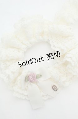 画像2: m petit by misako / NINA'Sコラボ　リボン付き2WAYシュシュ  オフシロ O-26-01-30-058-LO-ZA-YM-OS