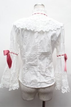 画像2: BABY,THE STARS SHINE BRIGHT / エリザベスブラウス  白ｘピンク S-26-02-01-026-BA-BL-AS-ZS