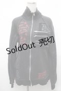 h.ANARCHY / 英字プリントパーカー  黒 S-26-02-01-032-HN-TO-SZ-ZS