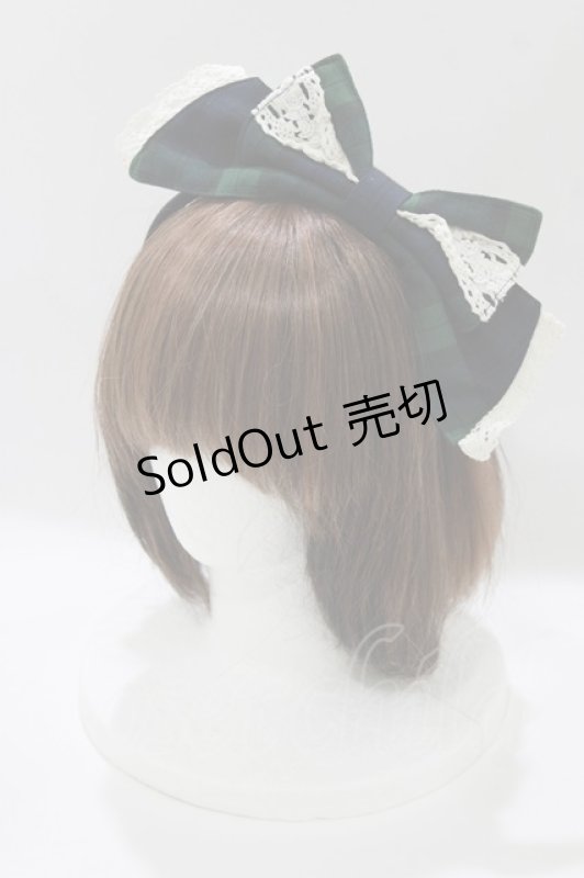 画像5: BABY,THE STARS SHINE BRIGHT / タータンチェックミニ袖ジャンパースカート&カチューシャセット Free ネイビー H-26-03-08-027-BA-OP-NS-ZH (5)