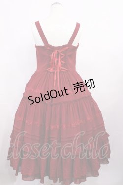 画像3: Dawn & Morning Dew（海外ロリータブランド） / フリルジャンパースカート L レッド H-26-02-02-005-PU-OP-NS-ZH