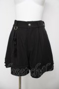axes femme POETIQUE / チャイナ釦ショートパンツ  黒 Y-26-03-18-209-AX-PA-SZ-ZY