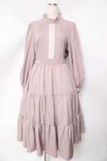 画像1: m petit by misako / AM*レースティアードワンピース L ピンク H-26-01-23-1011-LO-OP-NS-ZH (1)