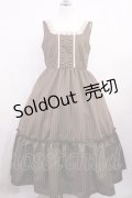 m petit by misako / TT*AOKストライプジャンパースカート L ブラウン H-26-03-18-1005-LO-OP-NS-ZH