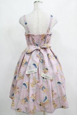 画像3: axes femme kawaii / ロイヤルベアーズ柄ジャンスカ  ピンク T-26-02-04-016-AX-OP-SA-ZH