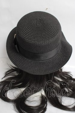 画像3: m petit by misako / TT*AMチュールリボンカンカン帽　  黒 Y-26-04-05-040-LO-AC-SZ-ZY