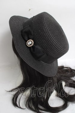 画像2: m petit by misako / TT*AMチュールリボンカンカン帽　  黒 Y-26-04-05-040-LO-AC-SZ-ZY