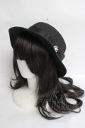 m petit by misako / TT*AMチュールリボンカンカン帽　  黒 Y-26-04-05-040-LO-AC-SZ-ZY