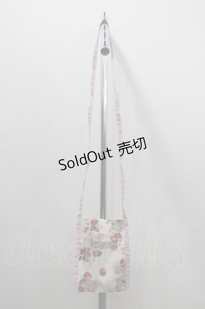画像1: alcali / 青木美沙子コラボ ノベルティサコッシュ  白Ｘピンク I-26-03-30-080-LO-BG-SA-ZT618-F001 (1)