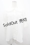 axes femme kawaii / プチリボン半袖ブラウス M ホワイト I-26-04-03-009-AX-BL-SA-ZI