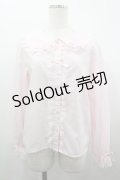majoretty / 襟はしごリボンレースブラウス L ピンク I-26-04-03-003-GO-BL-SA-ZI